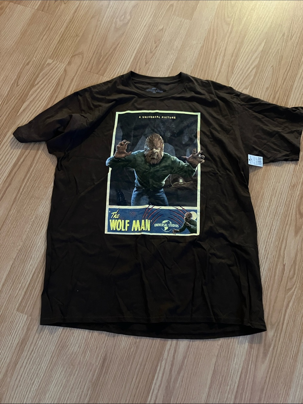 Universal Wolf Man Poster Graphic Tee - Brown